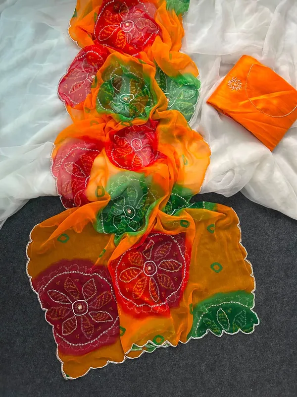 Marigold_Bandhani_Print_Cutdana_Handwork_Chiffon_Saree
