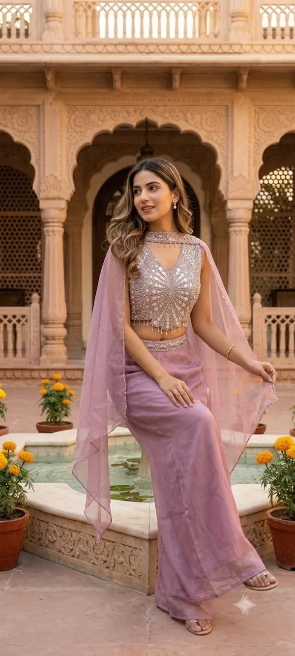 Mauve_Beaded_Butterfly_Cape_&_Palazzo_Set_Indo-western