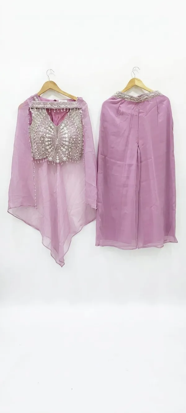 Mauve_Beaded_Butterfly_Cape_&_Palazzo_Set_Indo-western