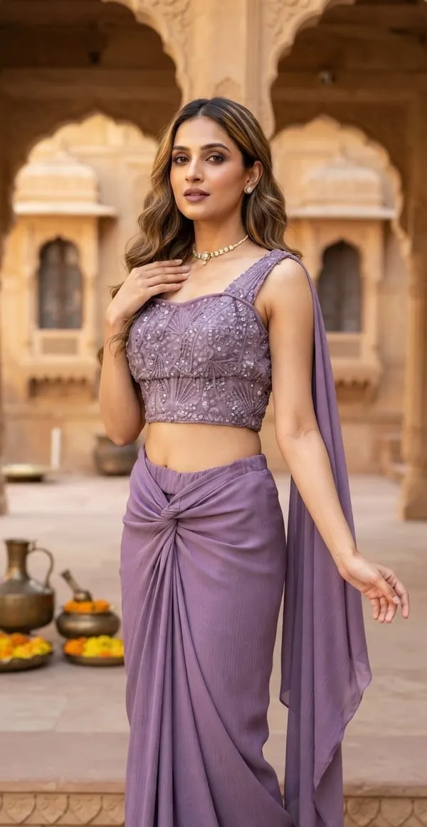 Mauve_Sequin_Embroidered_Cowl_Indo-western