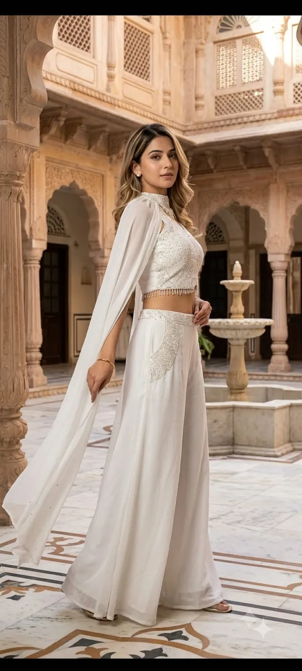 Pearl_White_Embellished_Crop_Top_&_Flared_Palazzo_Indo-western