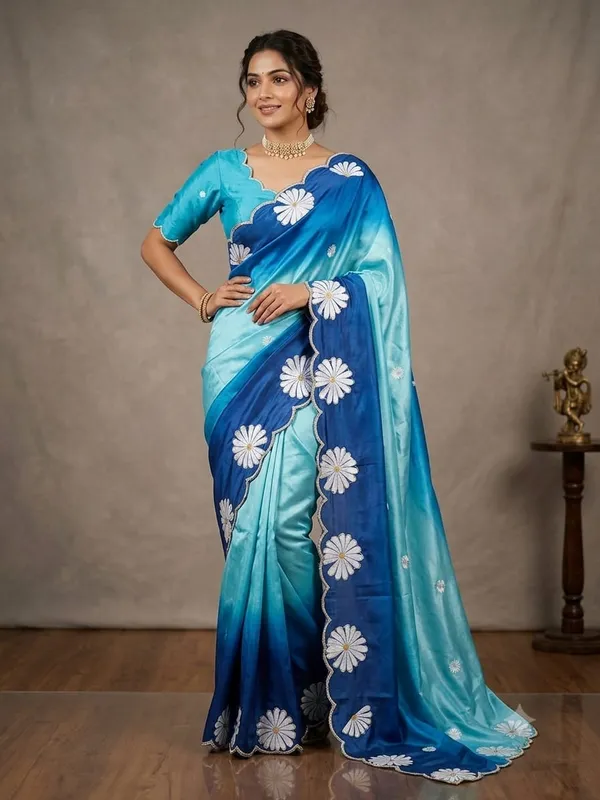 Breeze_Ombre_Chinon_Silk_Saree_With_Hand_Work_&_Blouse_Piece