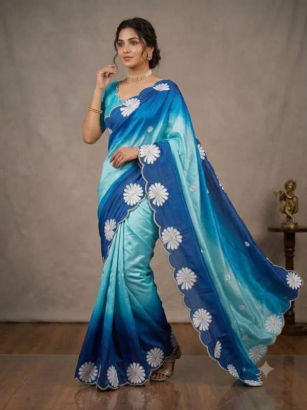 Breeze_Ombre_Chinon_Silk_Saree_With_Hand_Work_&_Blouse_Piece