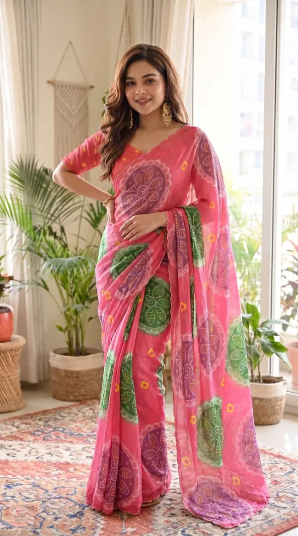 Rani_Pink_Bandhani_Print_Cutdana_Handwork_Chiffon_Saree