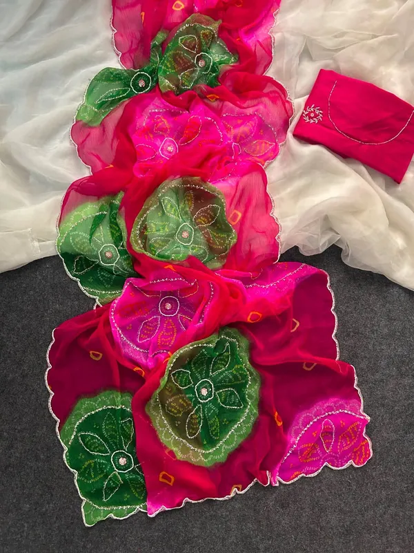 Rani_Pink_Bandhani_Print_Cutdana_Handwork_Chiffon_Saree