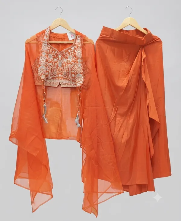 Rustic_Orange_Indo-western_with_Handwork