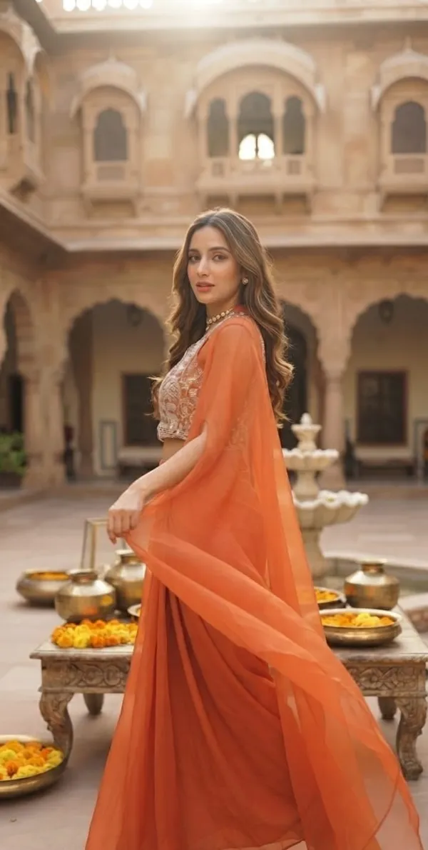 Rustic_Orange_Indo-western_with_Handwork