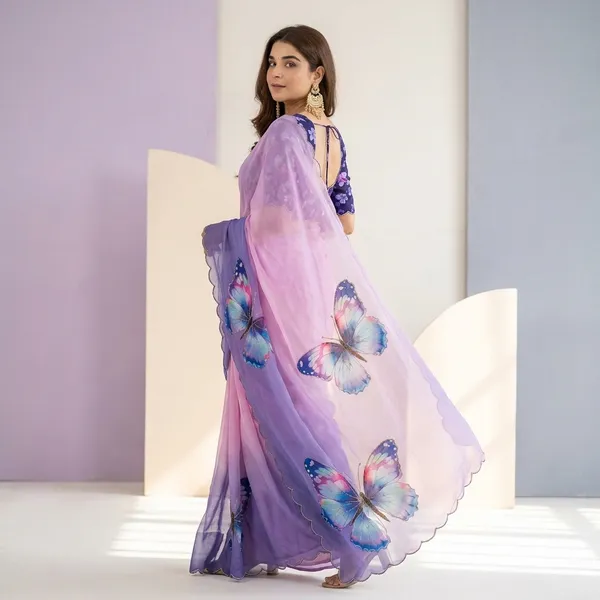 Lavender_Butterfly_Print_Georgette_Saree_With_Delicate_Hand_Work_&_Blouse_Piece