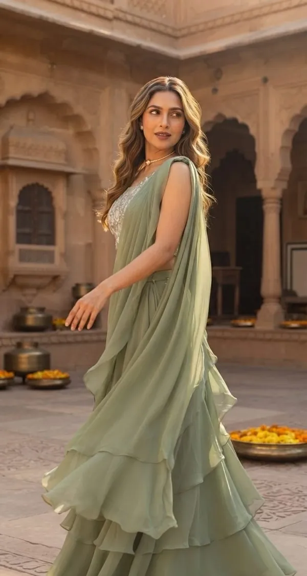 Sage_Green_One-Shoulder_Sequin_Indo-western