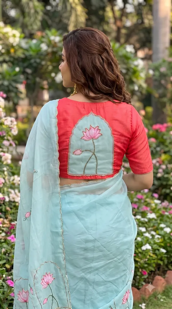 Neel_Kamal_Digital_Print_Khatli_Handwork_Saree_With_Heavy_Border_&_Blouse_Piece