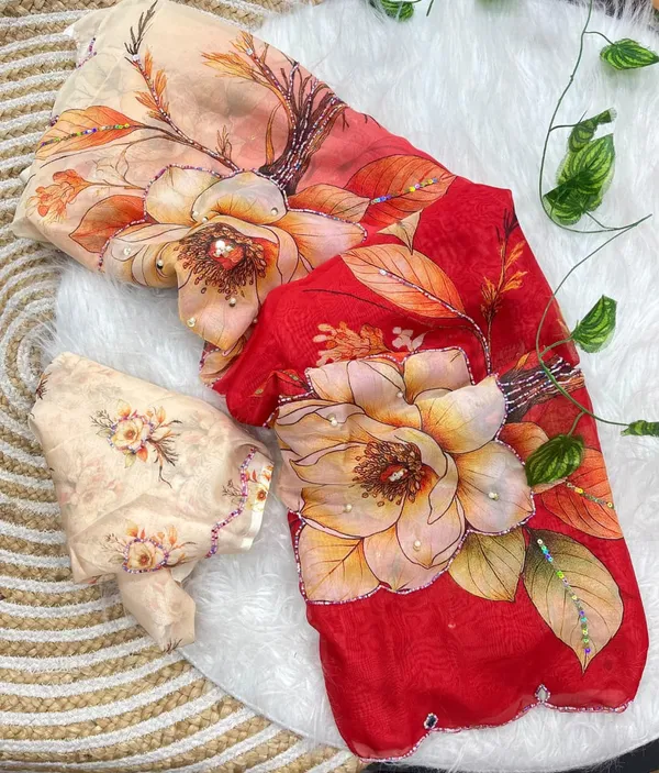 Sunset_Bloom_Chinon_Silk_Khatli_Saree_with_Hand_work_&_Blouse_Piece