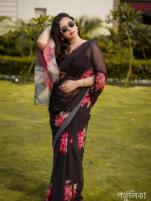 Lotus_Bloom_Georgette_Saree_With_Delicate_Hand_Work_&_Blouse_Piece