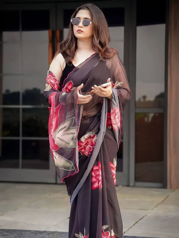 Lotus_Bloom_Georgette_Saree_With_Delicate_Hand_Work_&_Blouse_Piece