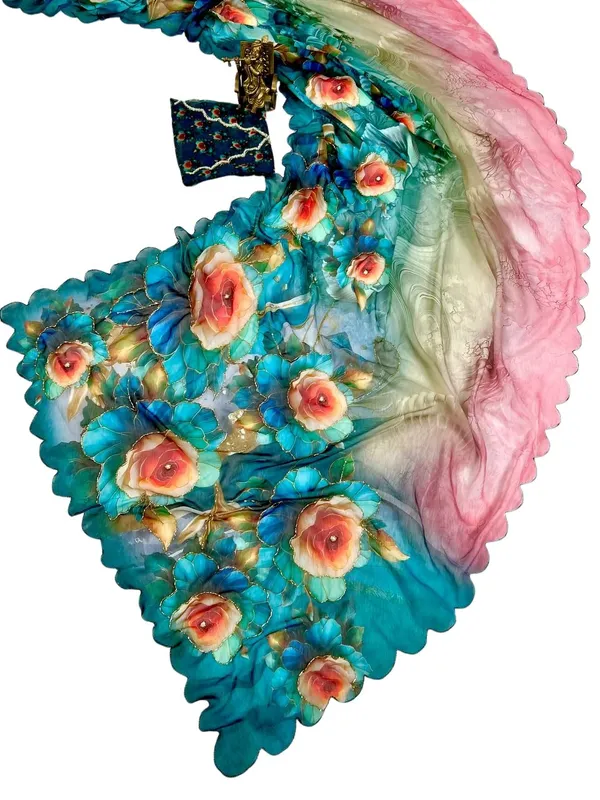 Oceanic_Rose_Ombre_Georgette_Saree_With_Hand_Work_&_Blouse_Piece