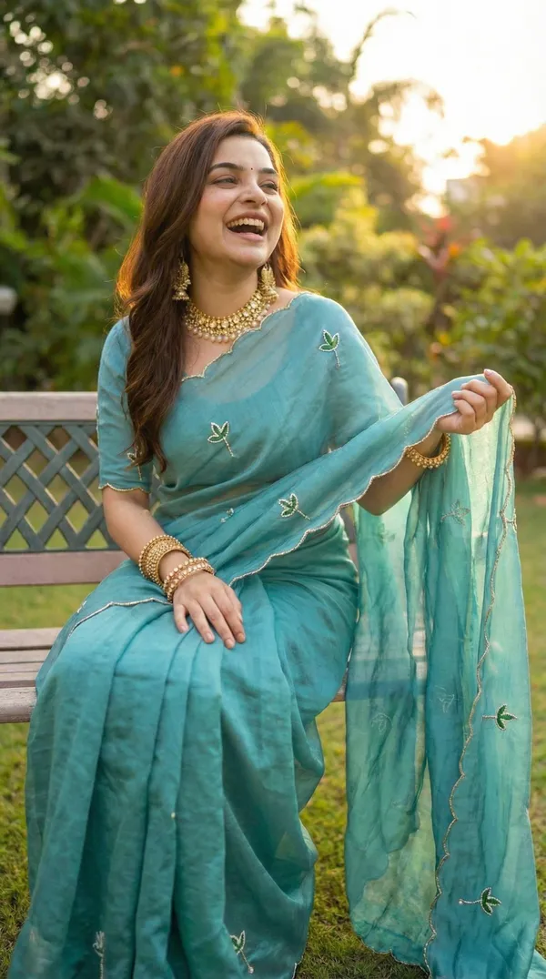 Sea_Green_Space_Silk_Saree_with_Handwork_&_Blouse_Piece