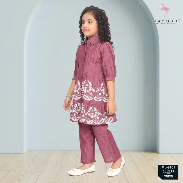 Onion_Pink_Embroidered_Frock_Style_Kurta_Set_For_Girls
