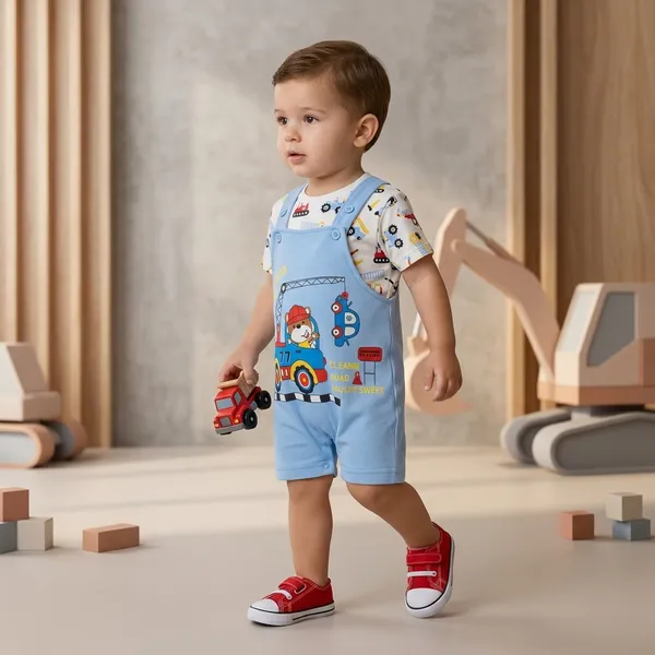 Blue_Cotton_Construction_Print_Dungaree_Set_For_Boys