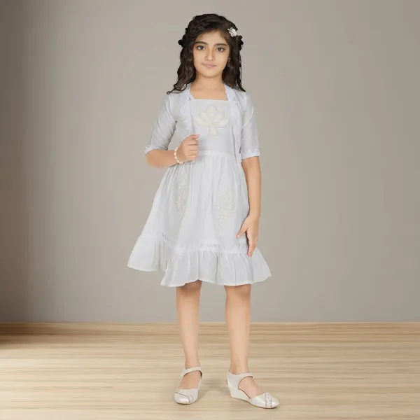 White_Cotton_Embroidered_Sleeveless_Dress_With_Shrug_For_Girls