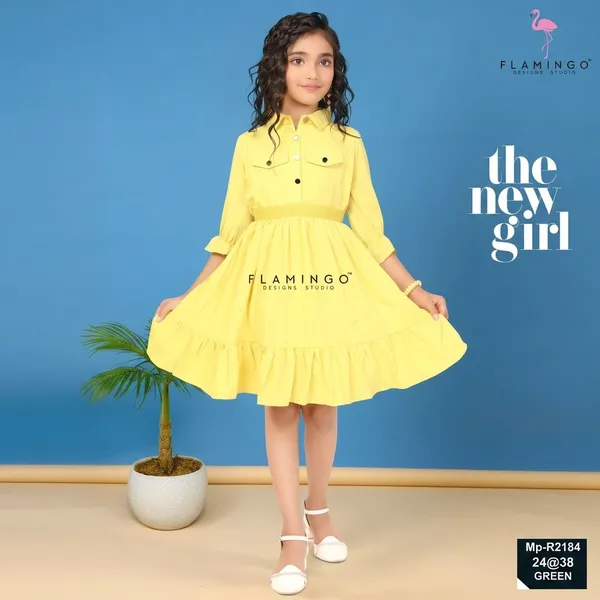 Yellow_Cotton_Tiered_Dress_For_Girls