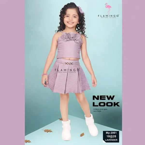 Lavender_Textured_Floral_Crop_Top_And_Skirt_Co_Ord_Set_For_Girls