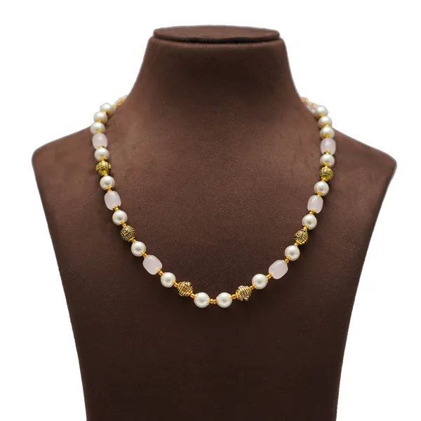 Gold_Plated_Pearl_Crystal_Bead_Necklace_For_Women
