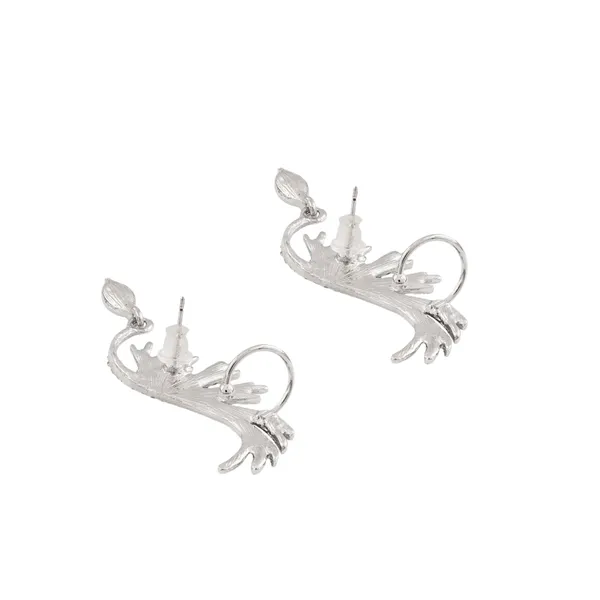 Silver_Crystal_Embellished_Feather_Ear_Cuff_Earrings_With_Drop