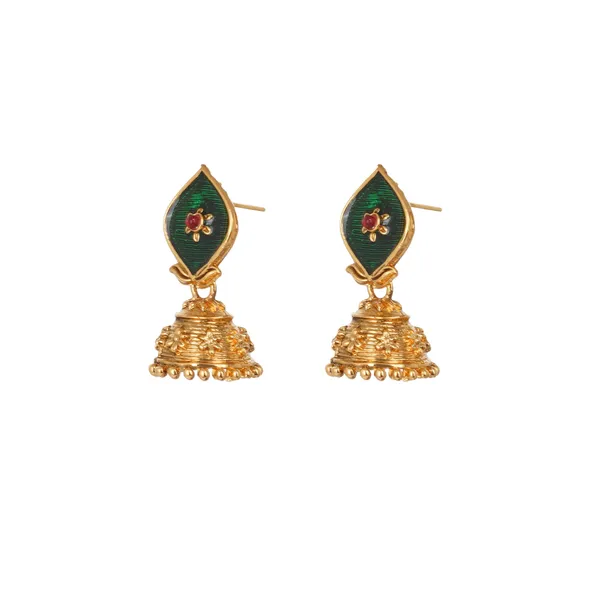 Gold_Plated_Pink_Green_Meenakari_Necklace_Set_With_Jhumka_Earrings