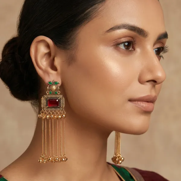 Gold_Toned_Kundan_Stone_Embellished_Tassel_Earrings_For_Women