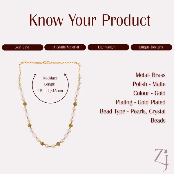 Gold_Plated_Pearl_Crystal_Bead_Necklace_For_Women
