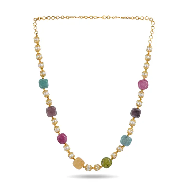 Gold_Plated_Multi_Colour_Beaded_Necklace_For_Women