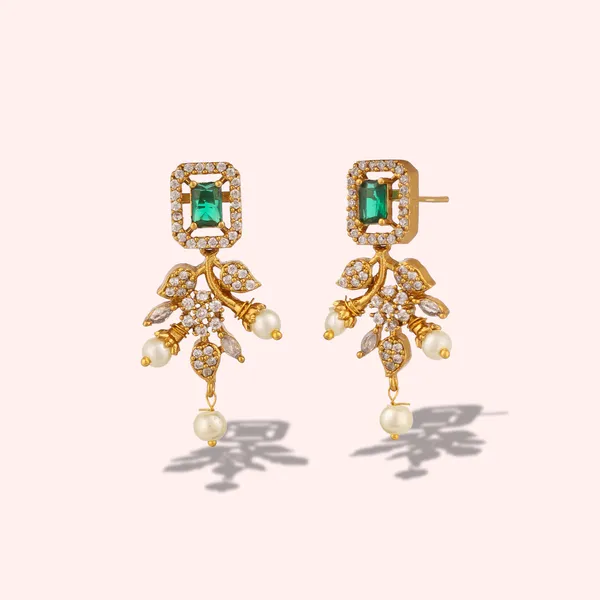 Emerald_AD_&_CZ_Necklace_set_With_Earrings_Gold_Plated_