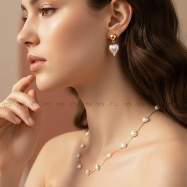 Gold_Chain_White_Pearl_Necklace_And_Earrings_Set_For_Women
