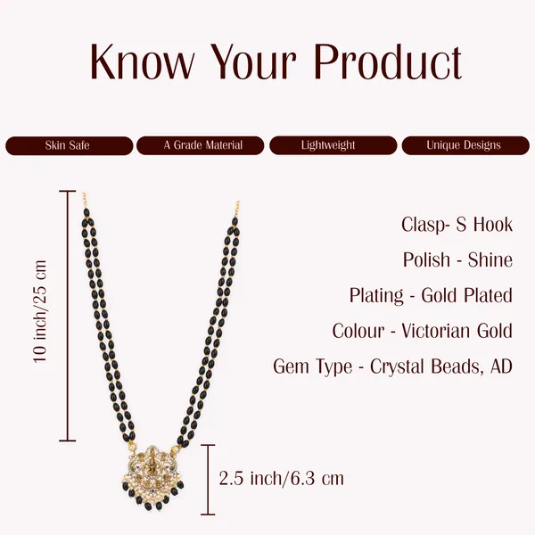 Gold_Plated_Black_Bead_Lakshmi_Temple_Pendant_Necklace
