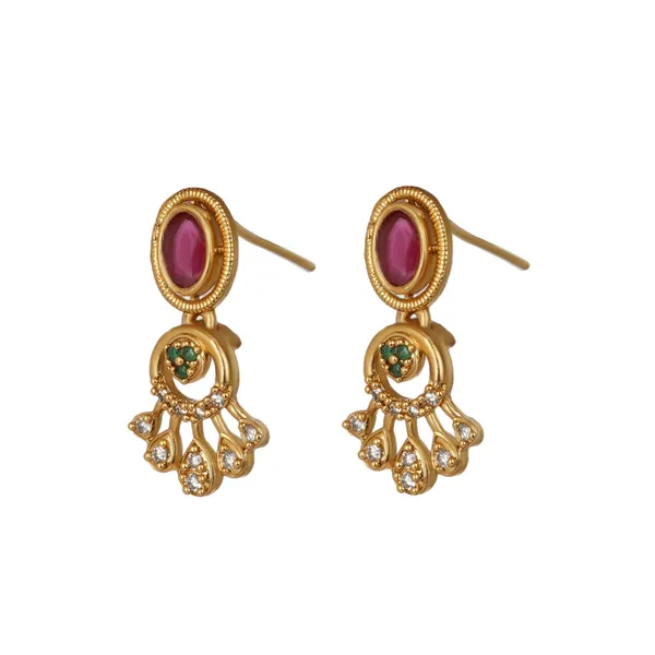 Gold_Plated_Ruby_Green_Stone_Necklace_Set_For_Women