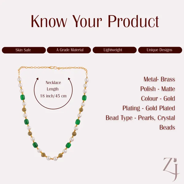 Gold_Plated_Pearl_And_Green_Crystal_Beaded_Necklace