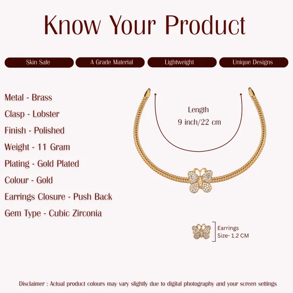 Gold_Plated_Cubic_Zirconia_Butterfly_Necklace_Set