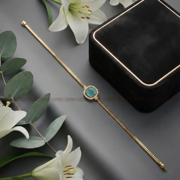 Gold_Plated_Turquoise_Stone_Choker_Necklace_Set_For_Women