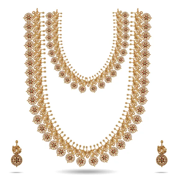 Antique_Gold_Brass_Ad_Cz_Necklace_Set_With_Earrings_For_Women