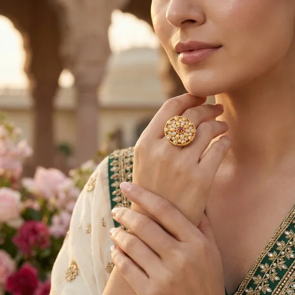 Gold_Plated_Brass_Zircon_Adjustable_Finger_Ring_For_Women