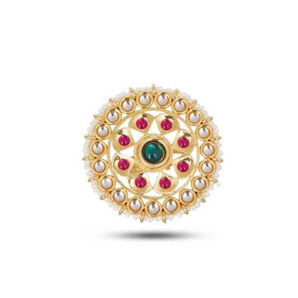 Gold_Plated_Brass_Kundan_Pearl_Adjustable_Ring_For_Women