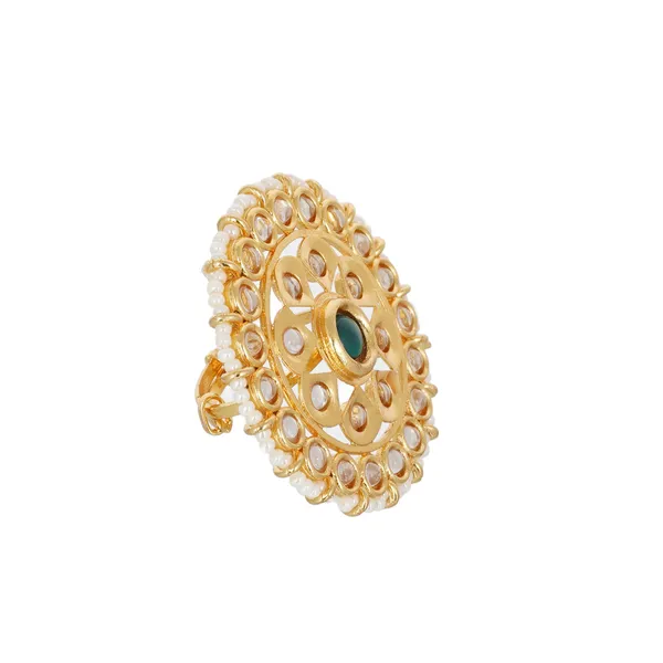 Gold_Plated_Brass_Kundan_Pearl_Ring_Adjustable