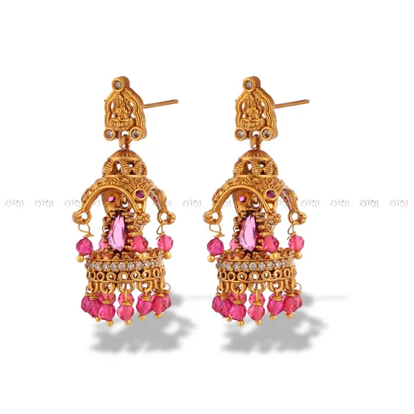 Antique_Gold_Brass_Micro_Gold_Plated_Jhumka_Earrings_For_Women