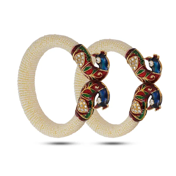 Multicolor_Pearl_Beaded_Peacock_Meenakari_Hoop_Earrings_For_Women