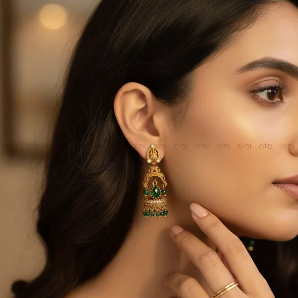 Antique_Gold_Micro_Plated_Brass_Turquoise_Jhumka_Earrings_For_Women
