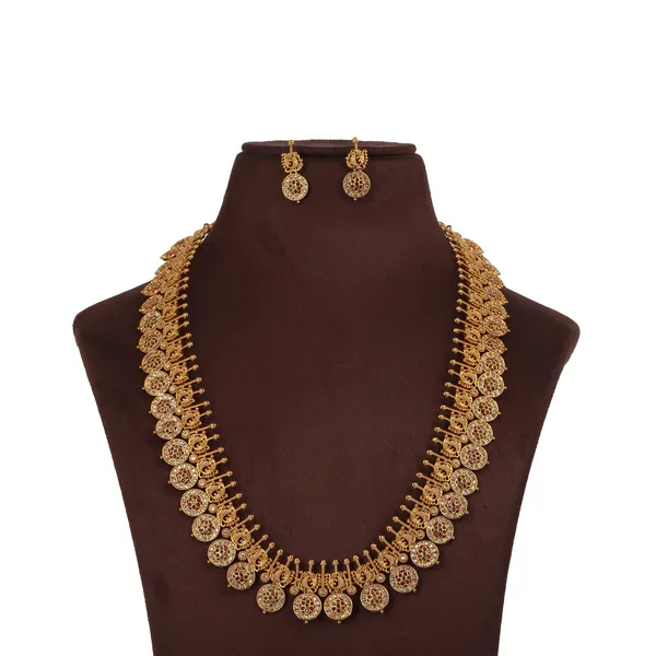 Gold_Plated_Temple_Jewellery_Necklace_Set_With_Earrings_For_Women