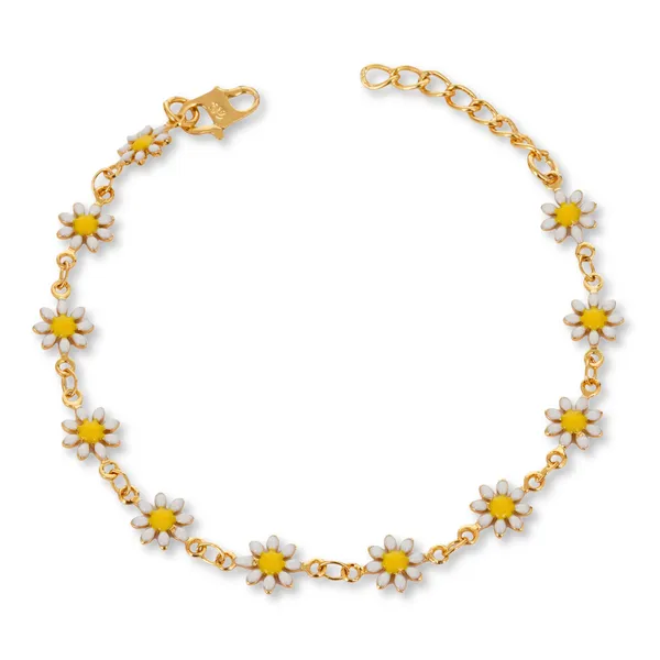 Gold_Plated_Brass_Floral_Star_Charm_Adjustable_Bracelet