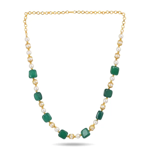 Green_Stone_Pearl_Gold_Chain_Necklace_For_Women