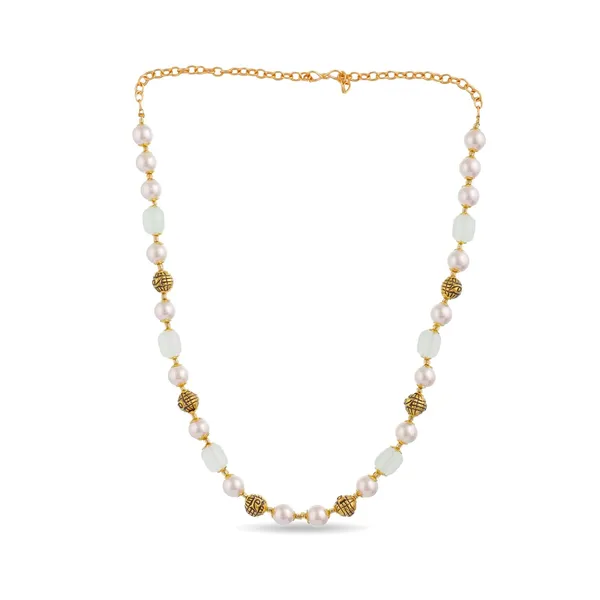 Pearl_And_Barrel_Beaded_Chain_Necklace_With_Gold_Plated_Balls_For_Women_Girls_Stylish_Crystal_Bead_Jewellery_Accessories
