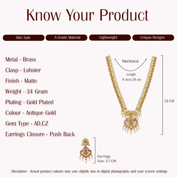 Temple_Jewellery_Long_Haar_Necklace_Set_With_Earrings_Lakshmi_Coin_Design_Traditional_Bridal_Wedding_Jewellery_Set