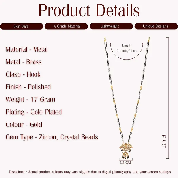 Traditional_Long_Mangalsutra_Double_Black_Bead_Chain_With_Balaji_God_Peacock_Motif_Tanmaniya_Pendant_24_Inch_Nallapusalu_For_Women_And_Girls
